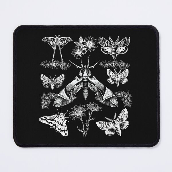 Item preview, Moths & Flowers Fine Line Botanical Mandala Design designed and sold by EarthArtDesigns.