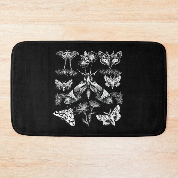 Item preview, Moths & Flowers Fine Line Botanical Mandala Design designed and sold by EarthArtDesigns.