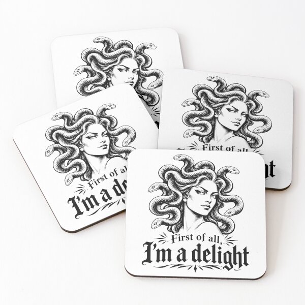 Item preview, First of All I'm A Delight Medusa Sarcastic Humor Feminist designed and sold by Kladhadredo.