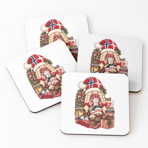 Item preview, Hygge Norweigian / Danish Holiday Gnome Girl and Cat designed and sold by hjepsen.