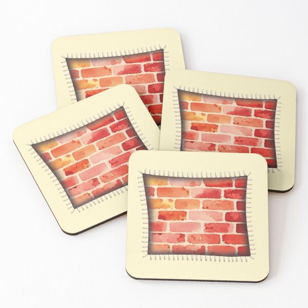 Item preview, Stitched Opening Reveals Brick Wall designed and sold by MoxisWatercolor.