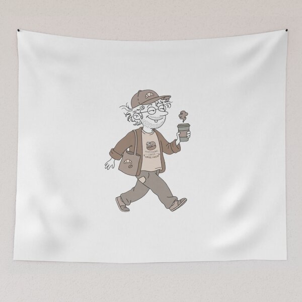 Item preview, Cozy Coffee Walk Lover designed and sold by ThePrintArt.