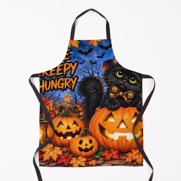 Aperçu de l'œuvre Chat noir mignon et effrayant pour Halloween créée et vendue par lumar23.