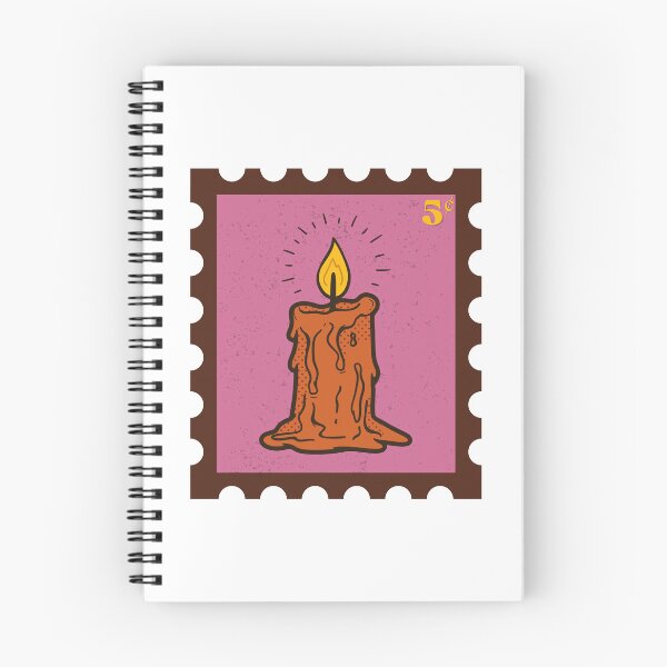 Item preview, Vintage Candle Postage Stamp | Retro Autumn Art designed and sold by Department of Curiosity.