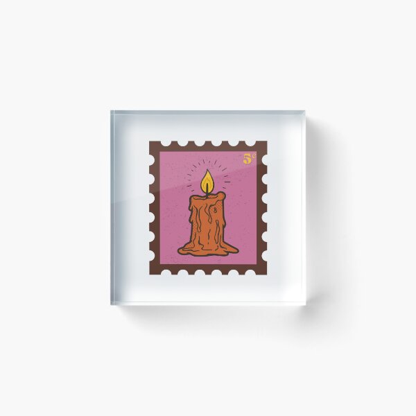 Item preview, Sello postal de vela vintage | Arte retro otoñal designed and sold by Department of Curiosity.