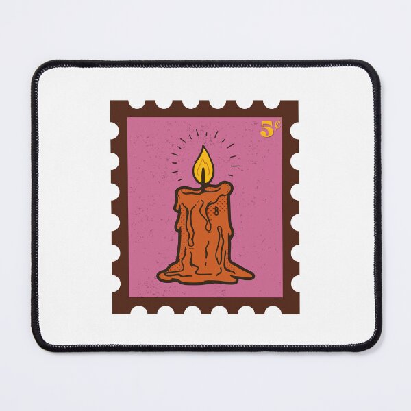 Item preview, Vintage Candle Postage Stamp | Retro Autumn Art designed and sold by Department of Curiosity.