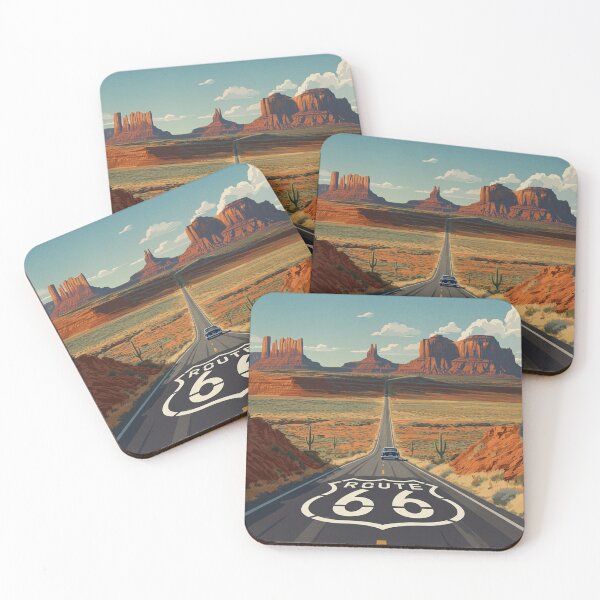 Item preview, Route 66 Highway Design Art Print Poster Wall Tee Vest  designed and sold by Cool Robot Bro..