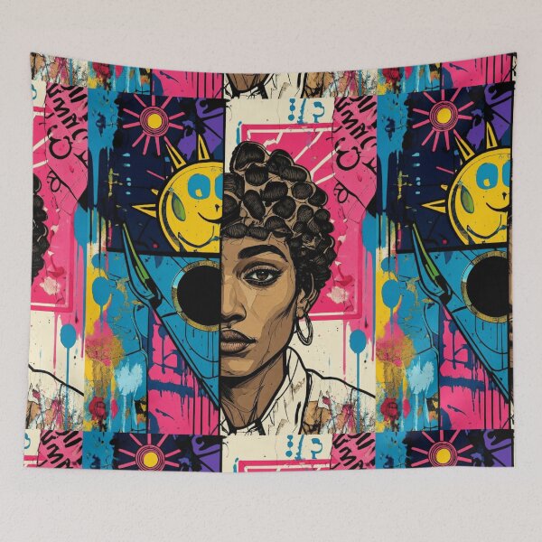 Item preview, Abstract Woman Pop Art Graffiti designed and sold by ERODED SELF.