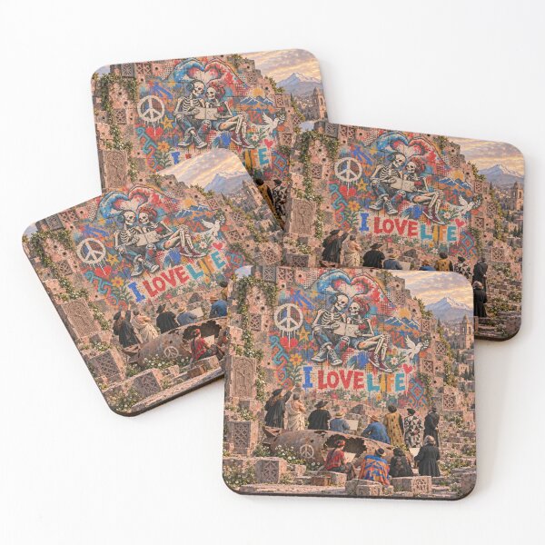 Item preview, Skeleton Couple Among Armenian Ruins designed and sold by Qenlo.