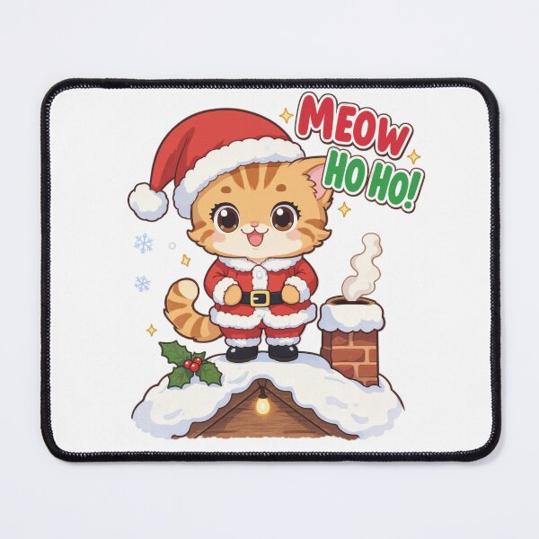 Item preview, Meow Ho Ho Christmas Cat | Cute Kawaii Santa Cat designed and sold by MurkCraft.