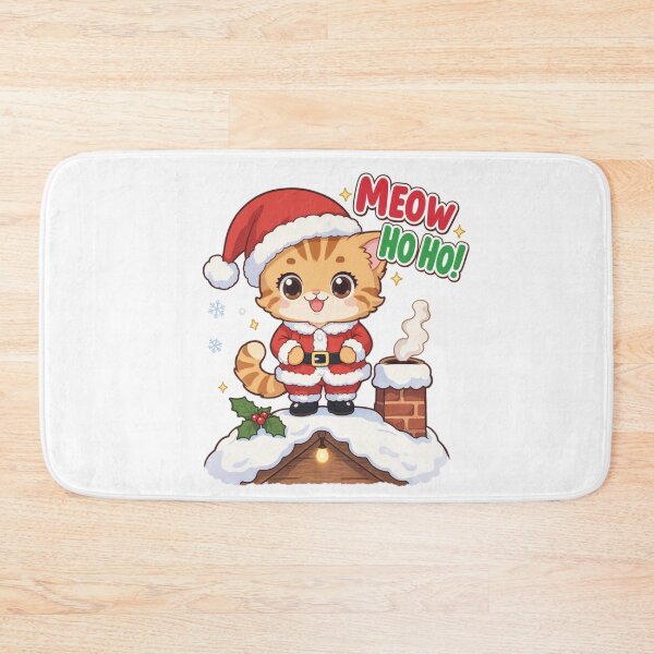 Item preview, Meow Ho Ho Christmas Cat | Cute Kawaii Santa Cat designed and sold by MurkCraft.