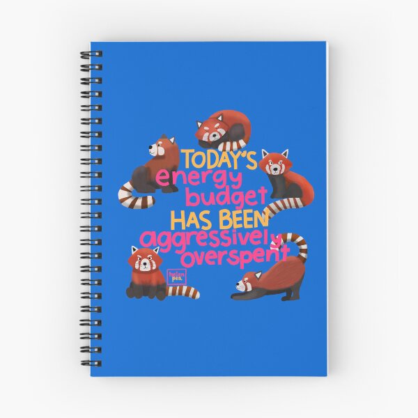 Item preview, Today's Energy Budget Has Been Aggressively Overspent Red Panda Print designed and sold by HelenPeaStudio.