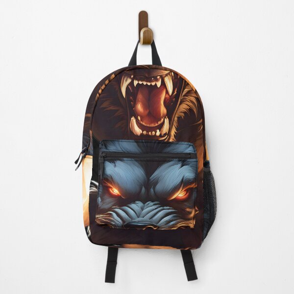 Item preview, Aggressive Fire Werewolf with Full Moon Dark Fantasy designed and sold by UrbanPrts.