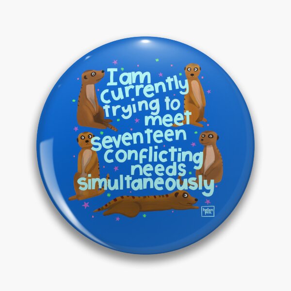 Item preview, I Am Currently Meeting Seventeen Conflicting Demands Simultaneously Meerkat Print designed and sold by HelenPeaStudio.