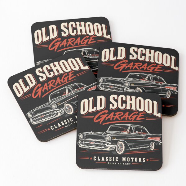 Item preview, Old School Garage – Vintage Classic Car & Retro Automotive Art designed and sold by Cotton-Vibe.