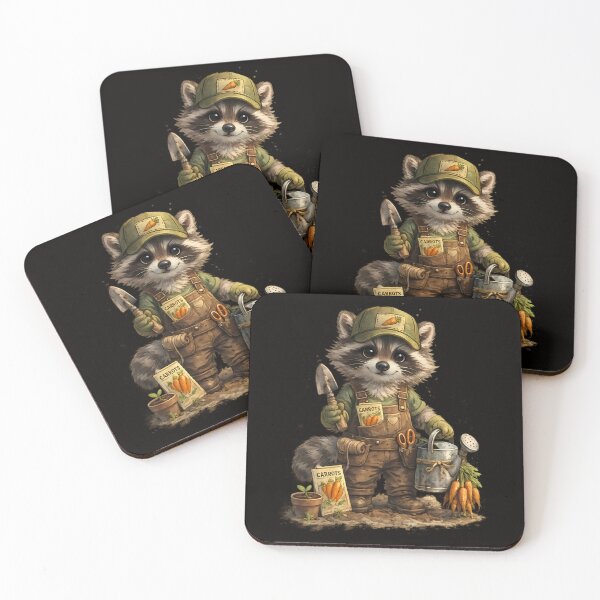 Item preview, Funny Raccoon Gardener – Cute Gardening Animal Design designed and sold by Funnygiftsstudio .