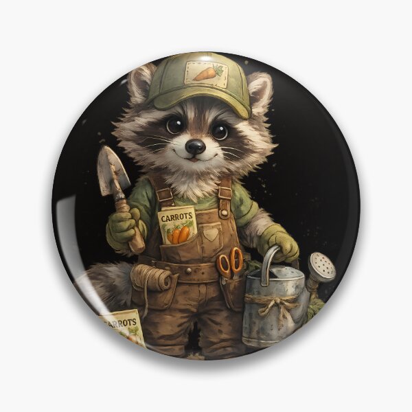 Item preview, Funny Raccoon Gardener – Cute Gardening Animal Design designed and sold by Funnygiftsstudio .