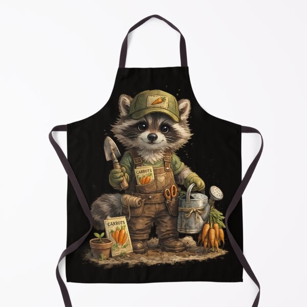 Item preview, Funny Raccoon Gardener – Cute Gardening Animal Design designed and sold by Funnygiftsstudio .