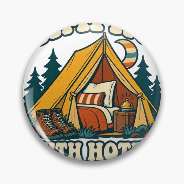 Item preview, Camping With Hotel Expectations Funny Travel Quote Art designed and sold by VisualArtsOasis.