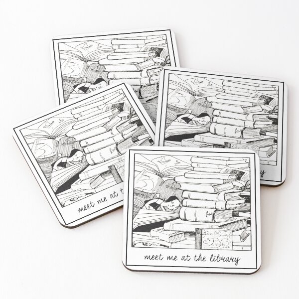 Item preview, Meet Me at the Library | Vintage Book Lover Design designed and sold by Department of Curiosity.