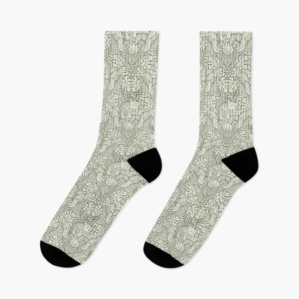 Item preview, The Wild Catnap Club - Baby Leopard Arts and Crafts Dark Sage Green designed and sold by miavaldez.