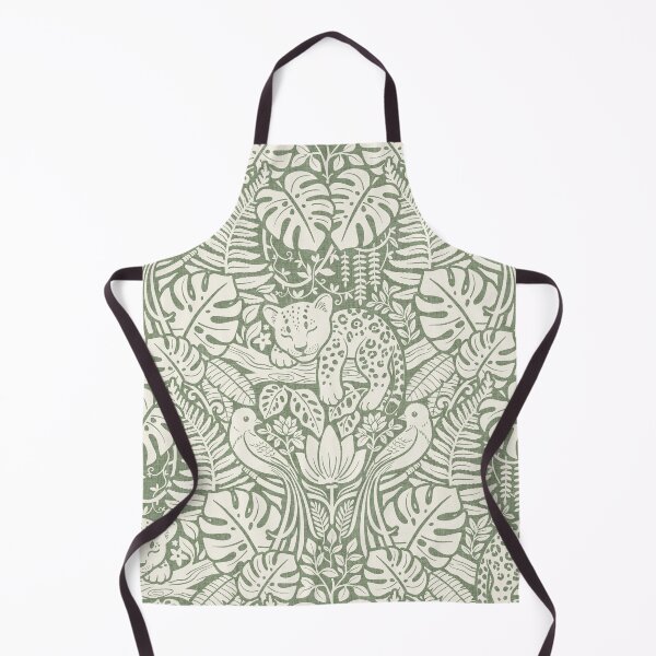 Item preview, The Wild Catnap Club - Baby Leopard Arts and Crafts Dark Sage Green designed and sold by miavaldez.