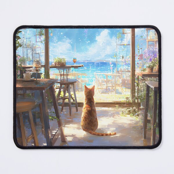 Item preview, cat at the window by the sea designed and sold by cathygwen.