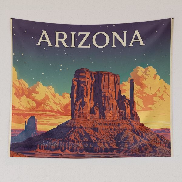 Item preview, Arizona Desert Travel Design Art Print Poster Wall Tee Vest  designed and sold by Cool Robot Bro..