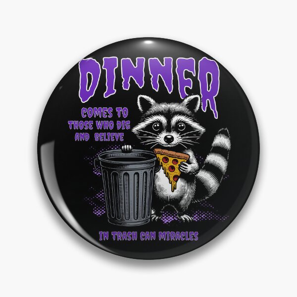 Item preview, Trash Can Miracles Raccoon & Pizza Illustration  designed and sold by FaeryNuff.
