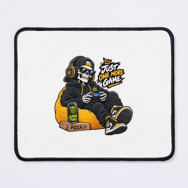 Item preview, Gamer Skeleton Sitting in Bean Bag - Cool Video Game Art designed and sold by VYBEHAUS.