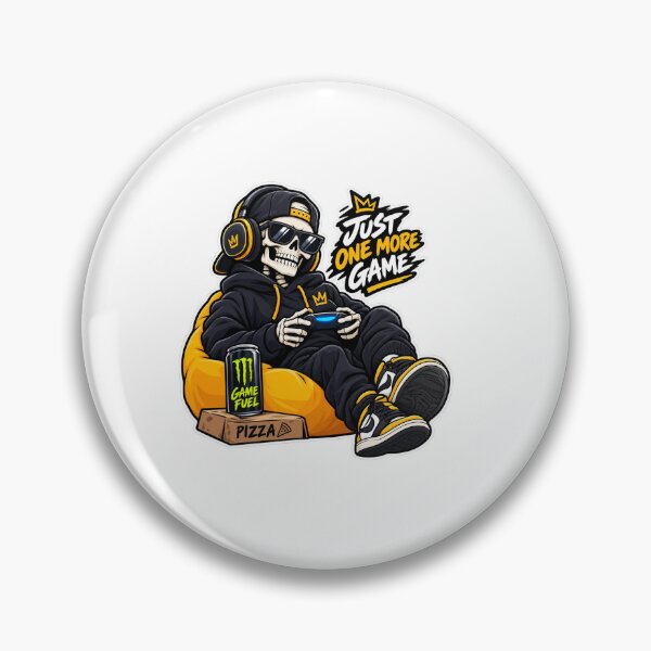 Item preview, Gamer Skeleton Sitting in Bean Bag - Cool Video Game Art designed and sold by VYBEHAUS.