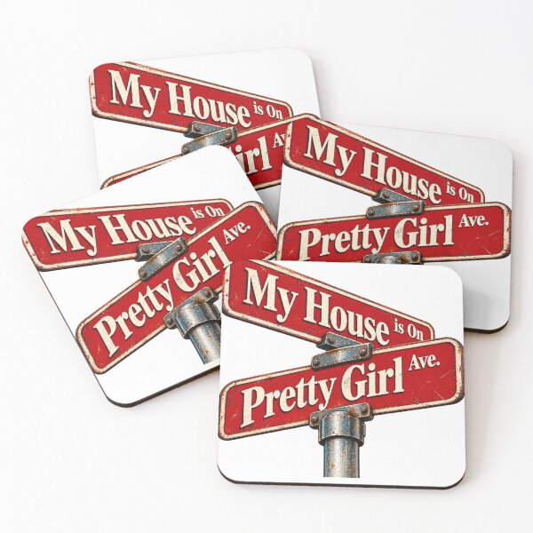 Item preview, Pretty Girl Ave Pink Street Sign Art – Retro Feminine Music Aesthetic designed and sold by Mahmoud Salah.