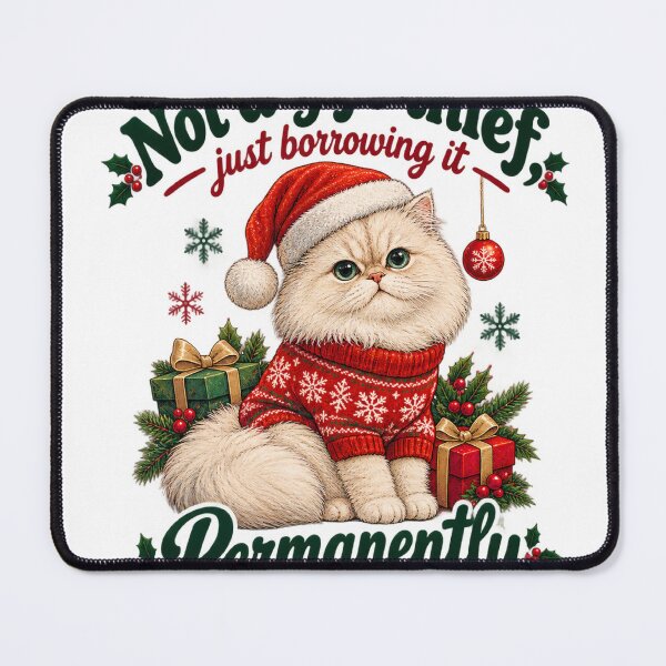 Item preview, Permanently on Naughty List Christmas Cat designed and sold by Elite_Junkies.