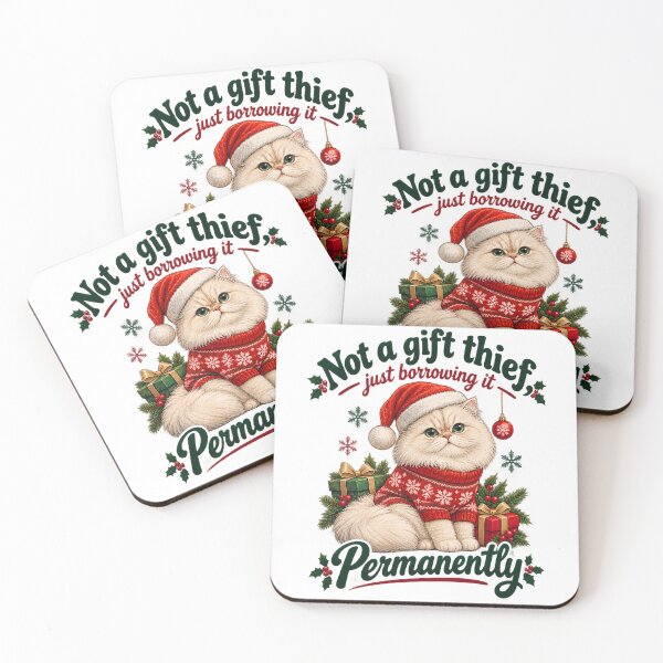 Item preview, Permanently on Naughty List Christmas Cat designed and sold by Elite_Junkies.
