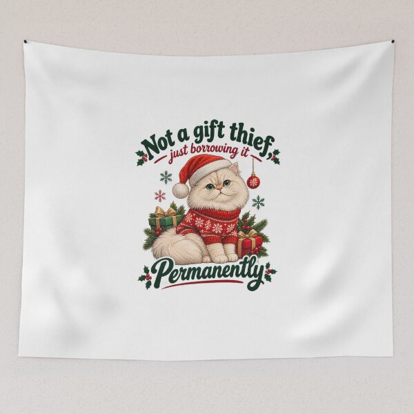 Item preview, Permanently on Naughty List Christmas Cat designed and sold by Elite_Junkies.