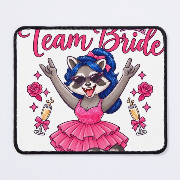 Item preview, Team Bride Party Raccoon – Funny Bachelorette Bride Squad Design designed and sold by mnkyride.