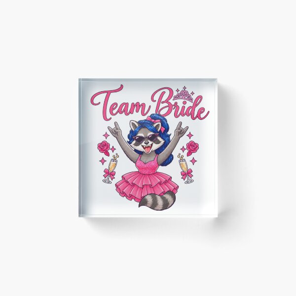 Item preview, Team Bride Party Raccoon – Funny Bachelorette Bride Squad Design designed and sold by mnkyride.