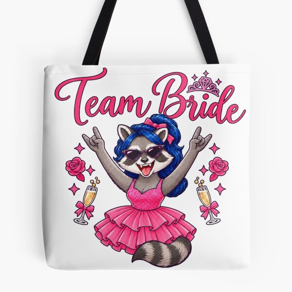 Item preview, Team Bride Party Raccoon – Funny Bachelorette Bride Squad Design designed and sold by mnkyride.