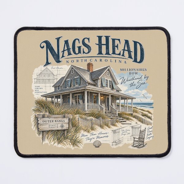 Item preview, Nags Head Millionaires Row Cottages designed and sold by The Coastal Route.