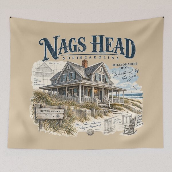 Item preview, Nags Head Millionaires Row Cottages designed and sold by The Coastal Route.