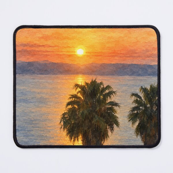 Item preview, Sunset and the palm trees designed and sold by Carol-arts-.