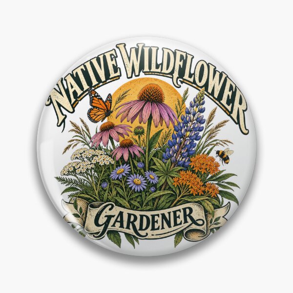 Item preview, Native Wildflower Gardener Pollinator Garden Butterfly Bee designed and sold by OUICHA.