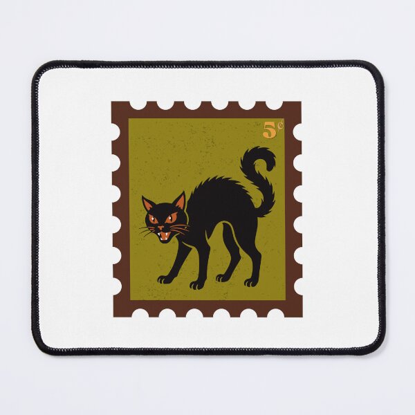 Item preview, Vintage Black Cat Postage Stamp | Retro Halloween Art designed and sold by Department of Curiosity.