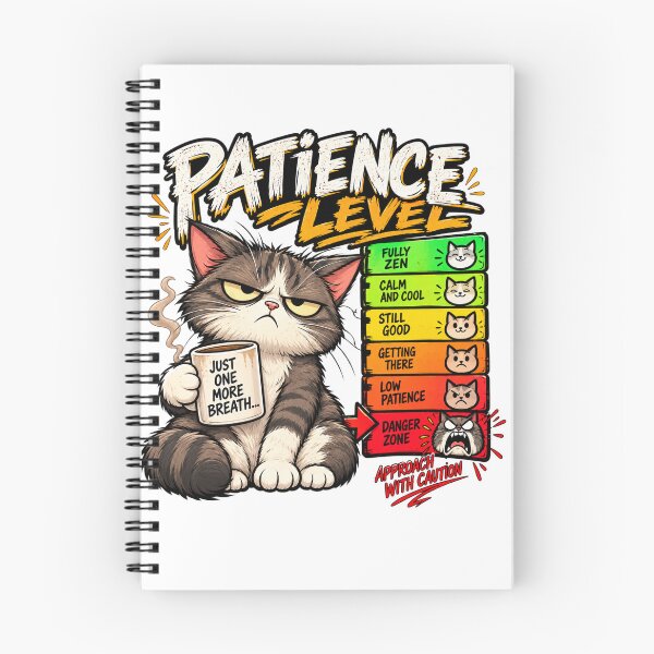 Item preview, PATIENCE LEVEL – Funny Grumpy Cat Patience Meter designed and sold by Strongermind.