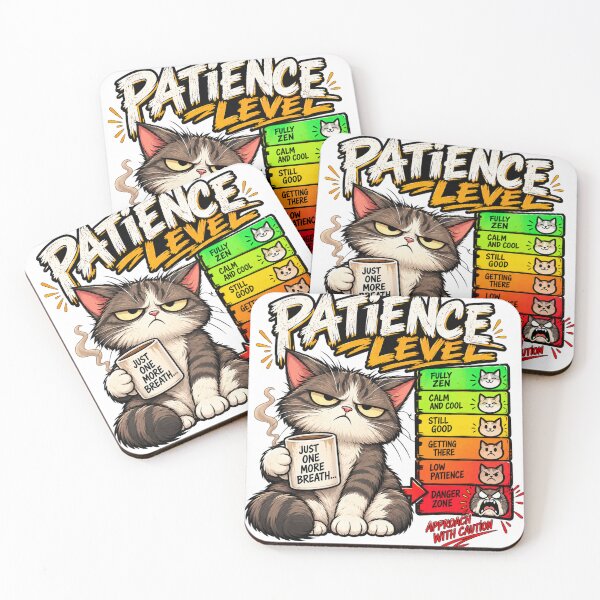 Item preview, PATIENCE LEVEL – Funny Grumpy Cat Patience Meter designed and sold by Strongermind.