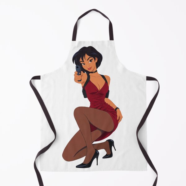 Item preview, Retro Spy Cartoon Pin Up – Red Dress Secret Agent designed and sold by  Hollow Moon Studios..