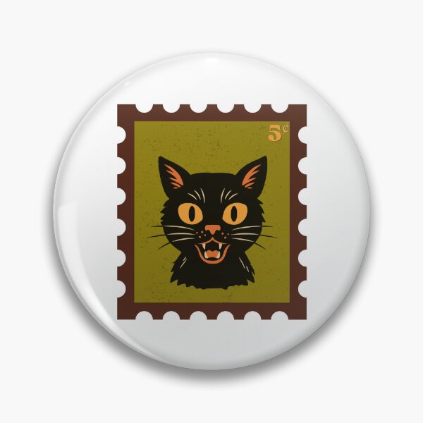 Item preview, Retro Black Cat Postage Stamp | Vintage Halloween Art designed and sold by Department of Curiosity.