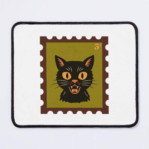 Item preview, Retro Black Cat Postage Stamp | Vintage Halloween Art designed and sold by Department of Curiosity.