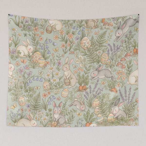 Item preview, Whimsical Easter Eggs and Flowers Pattern Gift, Cute Spring Easter Design designed and sold by ArtDesignTp.