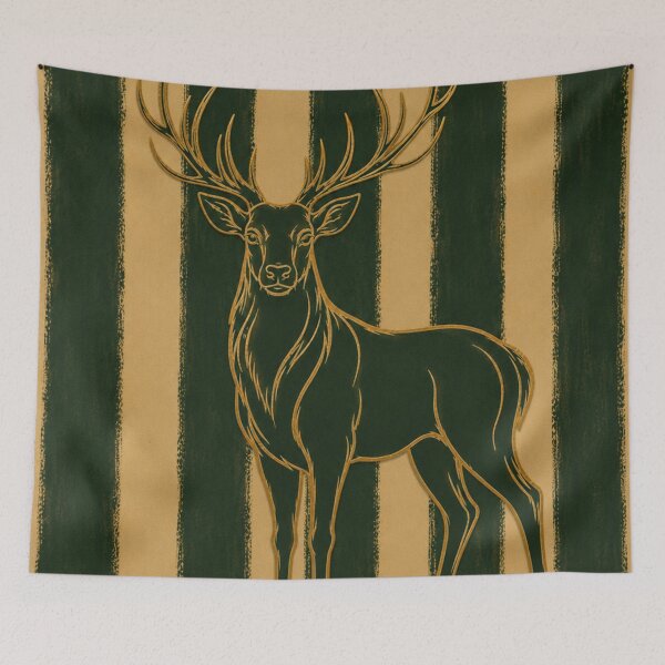 Item preview, Stag In Dark Green - Fall, Winter And Christmas Decor designed and sold by TheSlowShore.